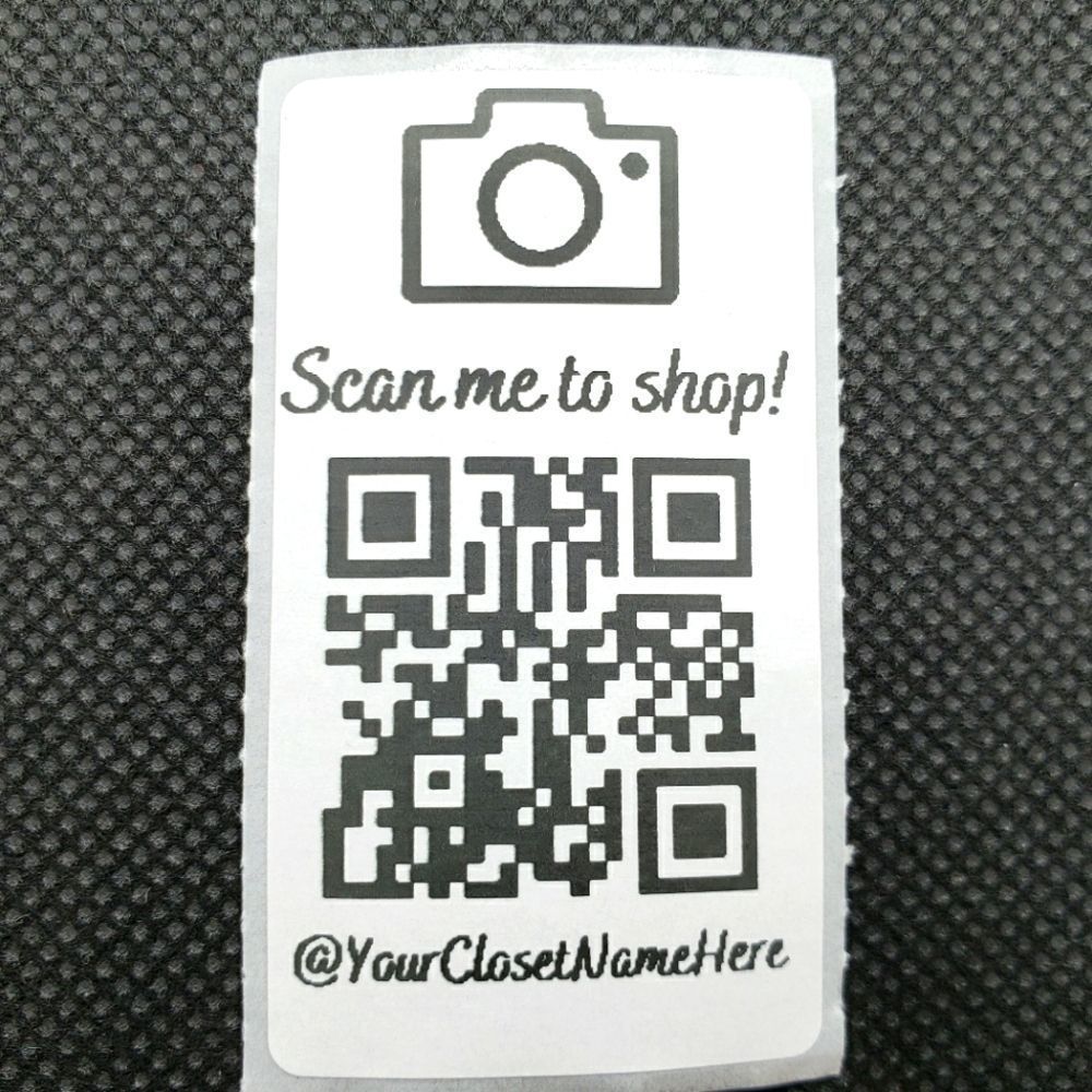 8/$20 40ct Customizable Stickers 2.25" x 1.25" White Labels With Your QR Code